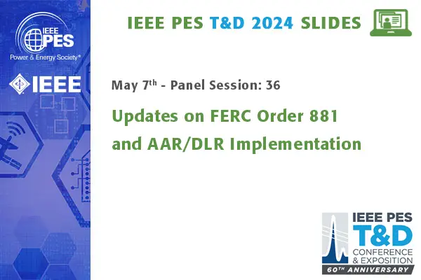 Updates on FERC Order 881 and AAR/DLR Implementation