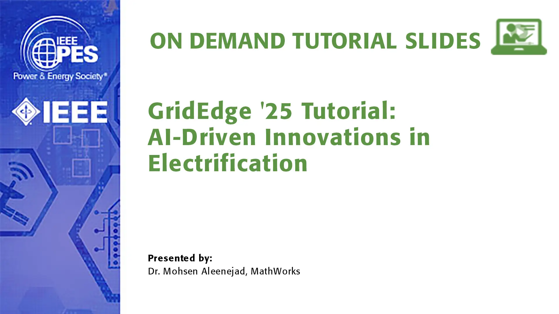 GridEdge '25 Tutorial: AI-Driven Innovations in Electrification