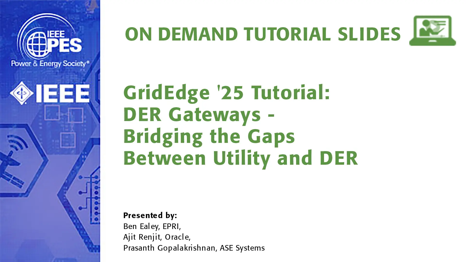 GridEdge '25 Tutorial: DER Gateways - Bridging the Gaps Between Utility and DER