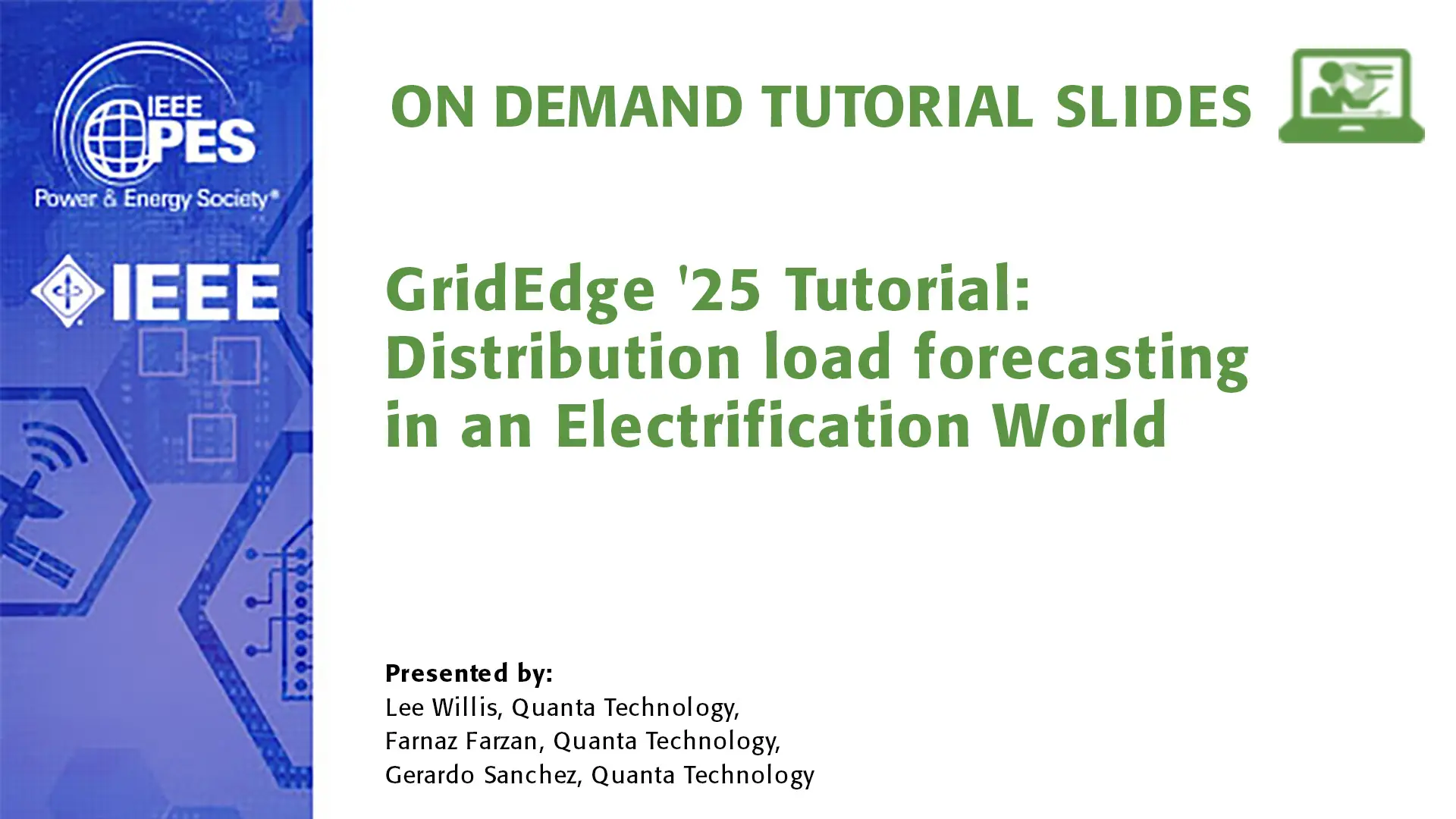 GridEdge '25 Tutorial: Distribution load forecasting in an Electrification World