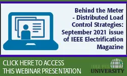 Behind the Meter - Distributed Load Control Strategies: September 2021 issue of IEEE Electrification Magazine (Slides)