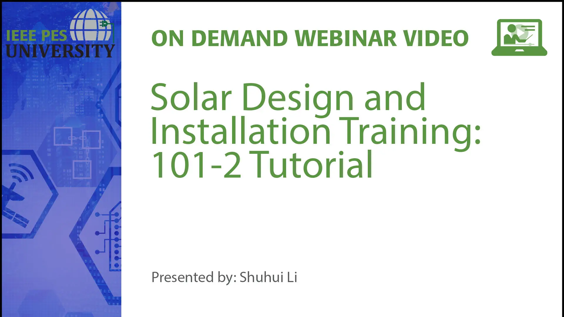 Solar Design and Installation Training – 101-2 (Video)