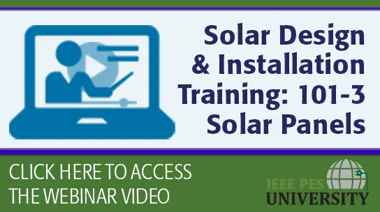 Solar Design and Installation Training: 101-3: Solar Panels (Video)