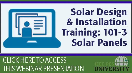 Solar Design and Installation Training � 101-3: Solar Panels (Slides)
