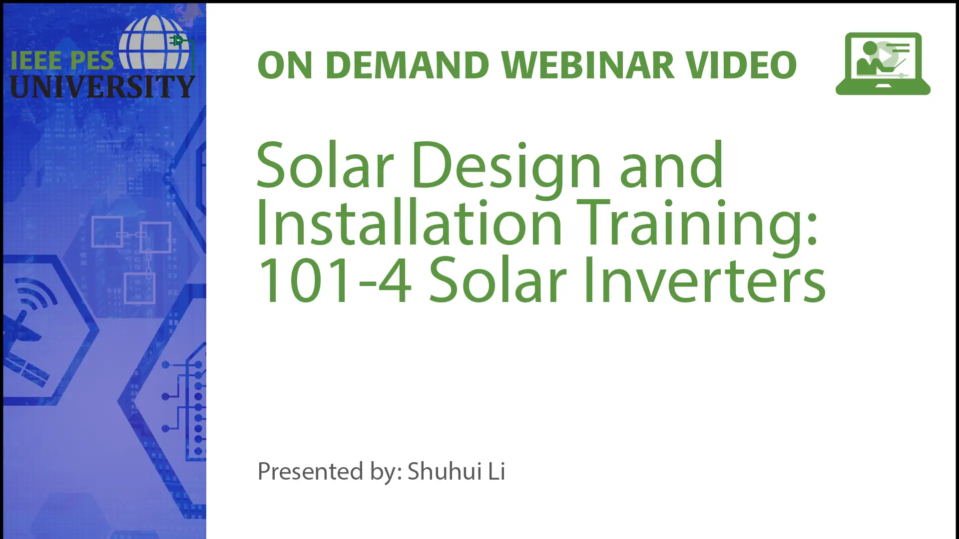 Solar Design and Installation Training – 101-4: Solar Inverters (Video)