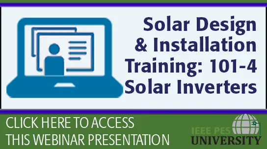 Solar Design and Installation Training – 101-4: Solar Inverters (Slides)