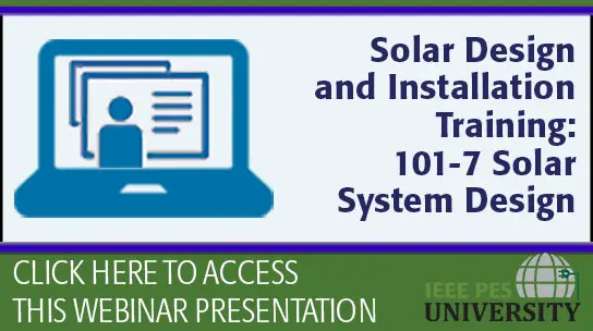 Solar Design and Installation Training: 101-7 Solar System Design Guidelines (Slides)