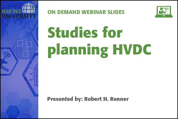 Studies for planning HVDC (Slides)