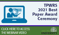 IEEE PES Publications Webinar Series - TPWRS 2021 Best Paper Award Ceremony (Video)