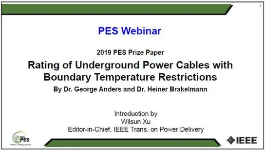 Rating of Underground Power Cables with Boundary Temperature Restrictions (video)