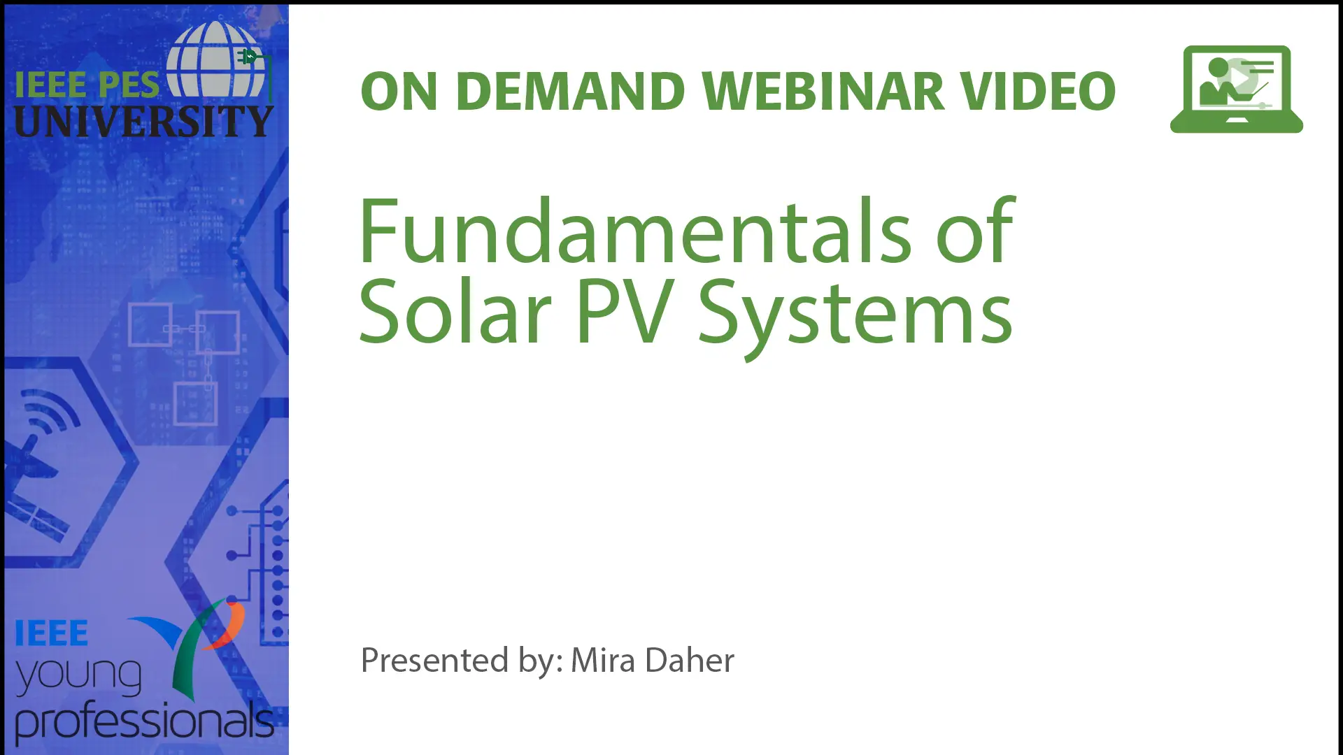 Fundamentals of Solar PV Systems (Video)