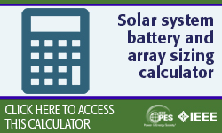 IEEE PES 1013 and 1562 standalone solar system battery and array sizing Calculator