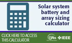 IEEE PES 1013 and 1562 standalone solar system battery and array sizing Calculator