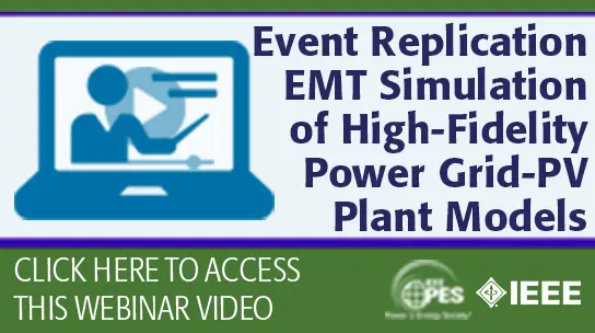 Event Replication EMT Simulation of High-Fidelity Power Grid-PV Plant Models (Video)