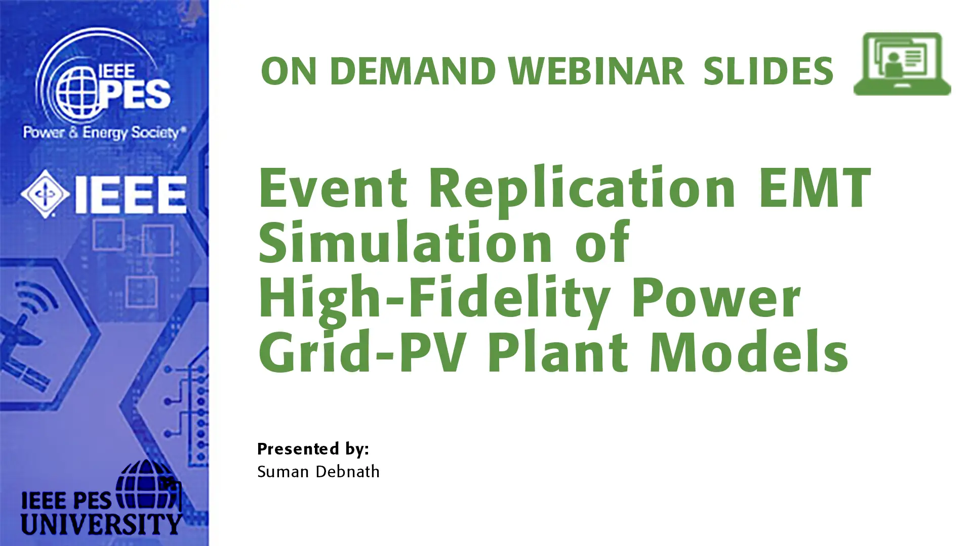 Event Replication EMT Simulation of High-Fidelity Power Grid-PV Plant Models (Slides)