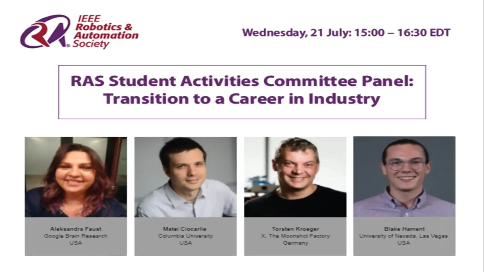 Transition to a Career in Industry
