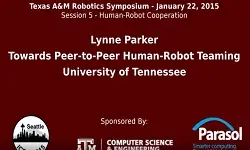 Peer to Peer Human Robot Teaming