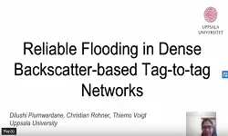 [Poster Abstract] Reliable Flooding in Dense Backscatter Based Tag to Tag Networks