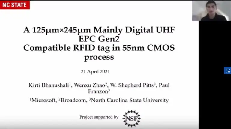 A 125 um x 245 um Mainly Digital UHF EPC Gen2 Compatible RFID tag in 55nm CMOS Process