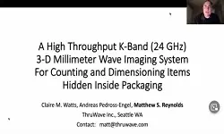 A High Throughput K-Band (24 GHz) 3-D Millimeter Wave Imaging System for Counting and Dimensioning Items Hidden Inside Packaging