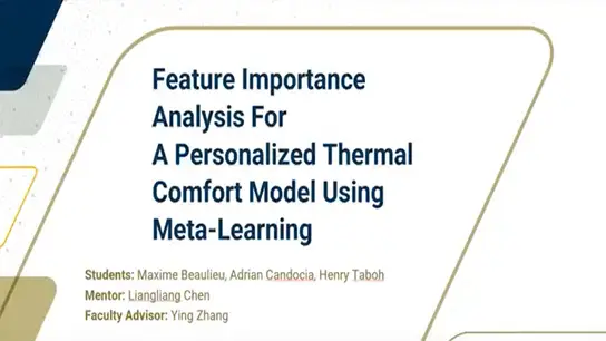Feature Importance Analysis for a Personalized Thermal Comfort Model Using Meta Learning 