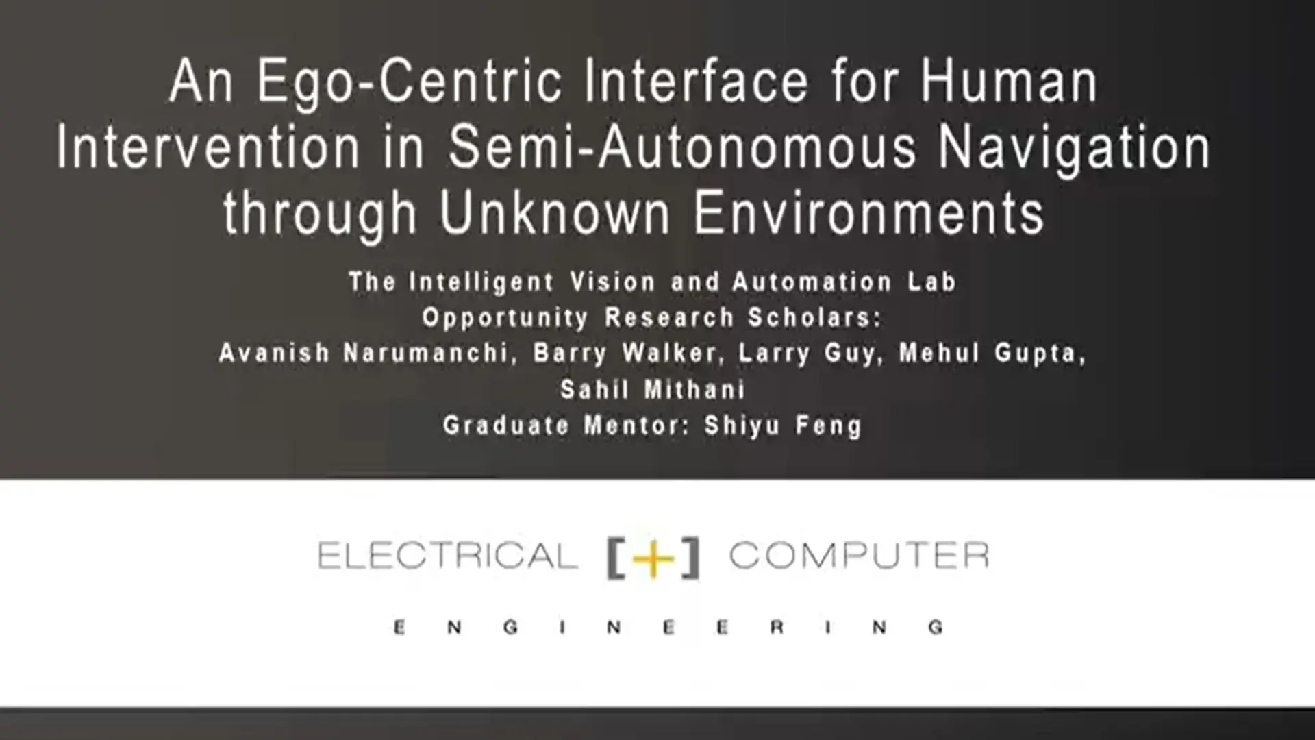 An Ego-Centric Interface for Human Intervention in Semi-Autonomous Navigation through Unknown Environments
