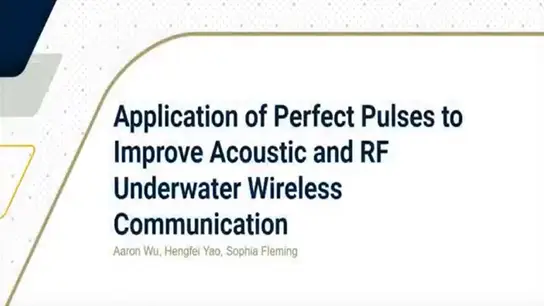 Application of Perfect Pulses to Improve Acoustic and RF Underwater Wireless Communication