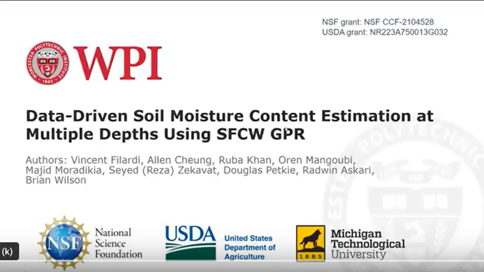 Data-Driven Soil Moisture Content Estimation at Multiple Depths Using SFCW GPR