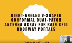 B3 Right Angled V Shaped Conformal Dual Patch Antenna Array for Rain RFID Doorway Portals