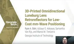 D3 3D Printed Omnidirectional Luneburg Lens Retroreflectors for Low Cost mm Wave Positioning
