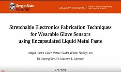 Stretchable Electronics Fabrication Techniques for Wearable Glove Sensors Using Encapsulated Liquid Metal Paste