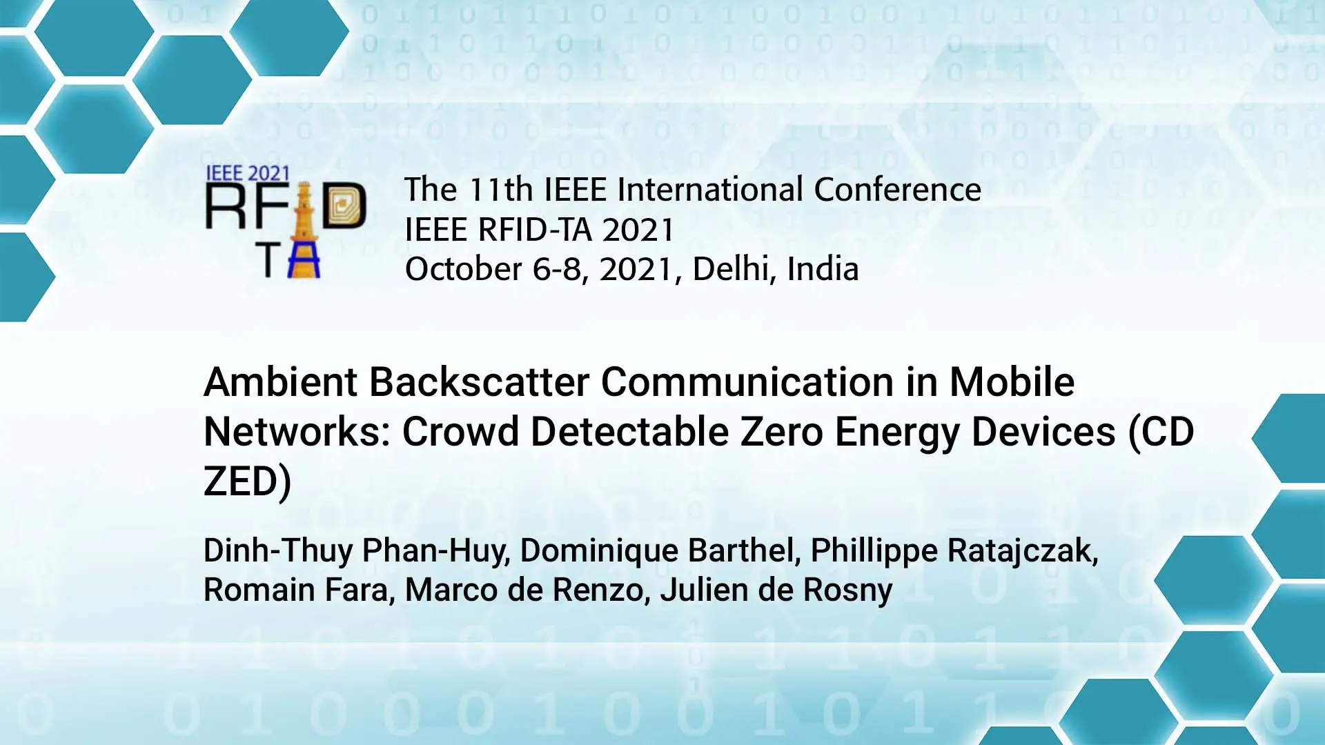 Ambient Backscatter Communication in Mobile Networks: Crowd Detectable Zero Energy Devices (CD ZED)