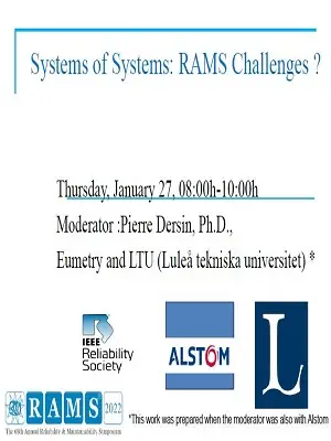 Systems of Systems: RAMS Challenges?
