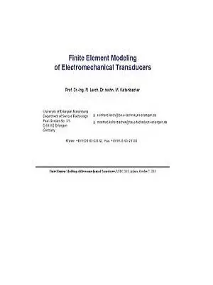 Finite Element Modeling of Electromechanical Transducers