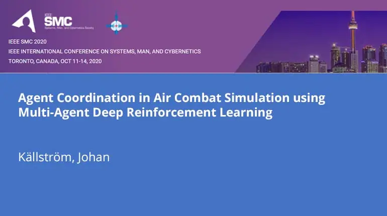 Agent Coordination in Air Combat Simulation using Multi-Agent Deep Reinforcement Learning