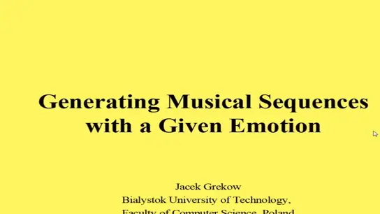 Generating Musical Sequence with a Given Emotion 