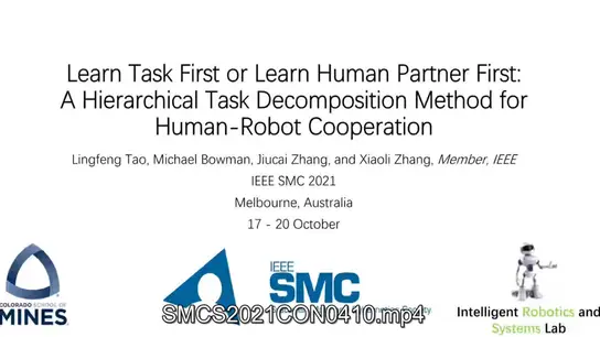 Learn Task First or Learn Human Partner First: A Hierarchical Task Decomposition Method for Human-Robot Cooperation