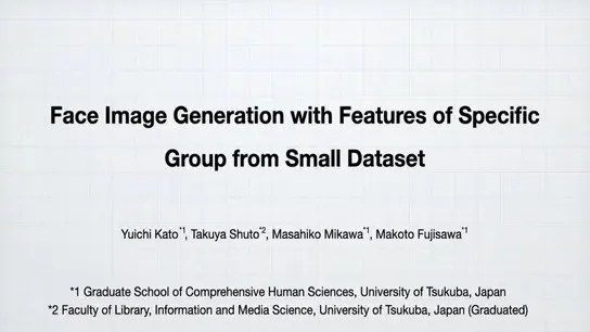 Face Image Generation With Features of Specific Group from Small Dataset