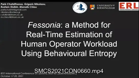 Fessonia: A Method for Real Time Estimation of Human Operator Workload Using Behavioural Entropy 