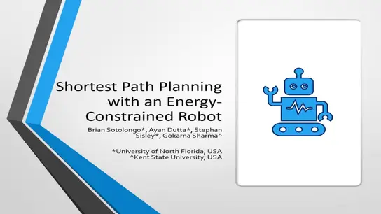 Shortest Path Planning with an Energy Constrained Robot