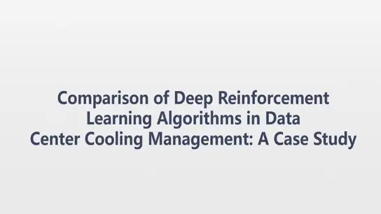 Comparison of Deep Reinforcement Learning Algorithms in Data Center Cooling Management: A Case Study 