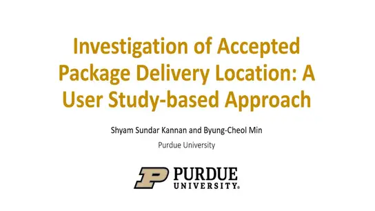 Investigation of Accepted Package Delivery Location: A User Study Based Approach