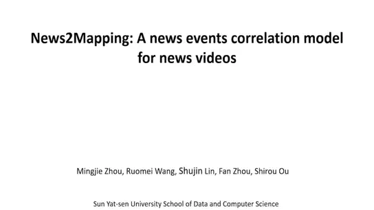 News2Mapping: A News Events Correlation Model for News Videos