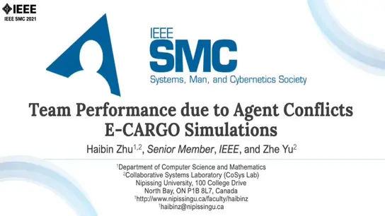 Team Performance Due to Agent Conflicts E-CARGO Simulations 