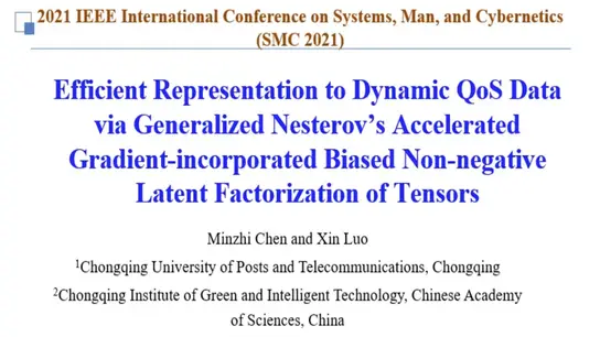 Efficient Representation to Dynamic QoS Data via Generalized Nesterov's Accelerated Gradient-Incorporated Biased Non-Negative Latent Factorization of Tensors 