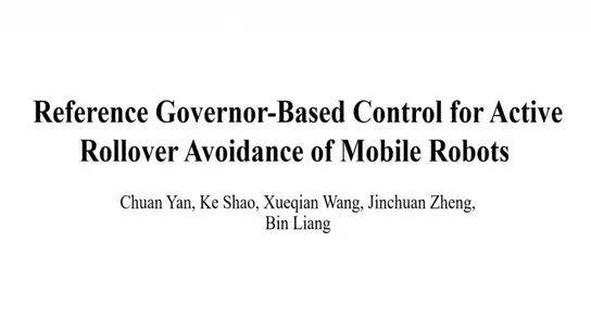 Reference Governor-Based Control for Active Rollover Avoidance of Mobile Robots 