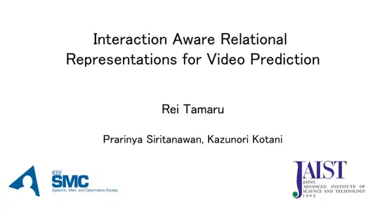 Interaction Aware Relational Representation for Video Prediction