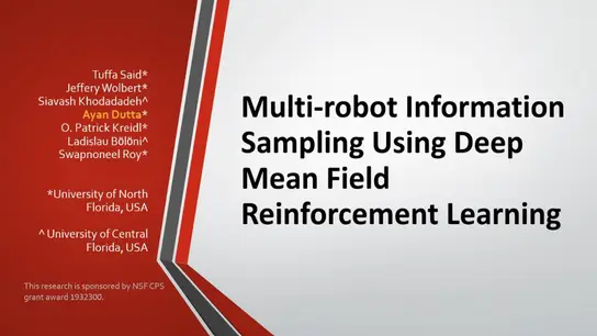 Multi-robot Information Sampling Using Deep Mean Field Reinforcement Learning