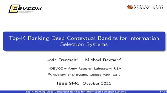 Top-K Ranking Deep Contextual Bandits for Information Selection Systems