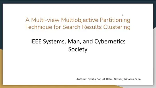 A Multi-view Multiobjective Partitioning Technique for Search Results Clustering